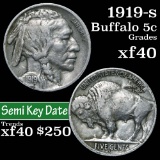 1919-s Buffalo Nickel 5c Grades xf