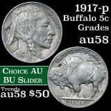 1917-p Buffalo Nickel 5c Grades Choice AU/BU Slider