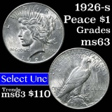 1926-s Peace Dollar $1 Grades Select Unc