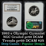 NGC 1992-s Olympic Modern Commem Half Dollar 50c Graded pr69 dcam By NGC