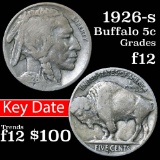 1926-s Buffalo Nickel 5c Grades f, fine