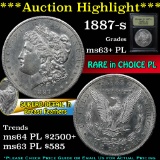 ***Auction Highlight*** 1887-s Morgan Dollar $1 Graded Select Unc+ PL By USCG (fc)
