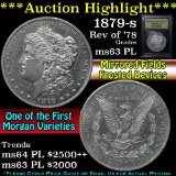 ***Auction Highlight*** 1879-s rev '78 Morgan Dollar $1 Graded Select Unc+ PL By USCG (fc)