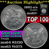 ***Auction Highlight*** 1882-o/s Morgan Dollar $1 Graded Select+ Unc By USCG (fc)