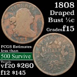 1808 Draped Bust Half Cent 1/2c Grades f+