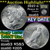 ***Auction Highlight*** 1927-s Peace Dollar $1 Graded Select Unc By USCG (fc)
