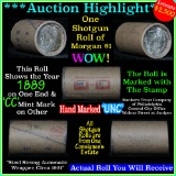 ***Auction Highlight*** Incredible Find, Uncirculated Morgan $1 Shotgun Roll w/1889 & cc mint ends