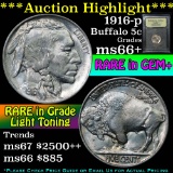 ***Auction Highlight*** 1916-p Buffalo Nickel 5c Graded GEM++ Unc By USCG (fc)