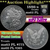 ***Auction Highlight*** 1886-s Morgan Dollar $1 Graded Select Unc PL By USCG (fc)