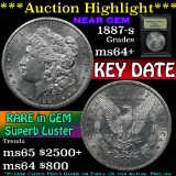 ***Auction Highlight*** 1887-s Morgan Dollar $1 Graded Choice+ Unc By USCG (fc)