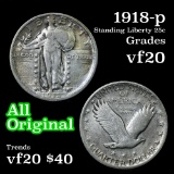 1918-p Standing Liberty Quarter 25c Grades vf, very fine