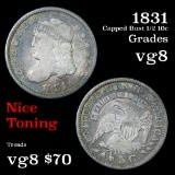 1831 Capped Bust Half Dime 1/2 10c Grades vg, very good