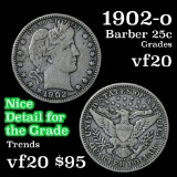 1902-o Barber Quarter 25c Grades vf, very fine