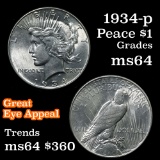 1934-p Peace Dollar $1 Grades Choice Unc