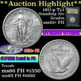 ***Auction Highlight*** 1917-p ty1 Standing Liberty Quarter 25c Graded GEM+ FH By USCG (fc)