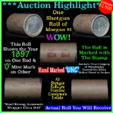 ***Auction Highlight*** Incredible Find, Uncirculated Morgan $1 Shotgun Roll w/1897 & ''o'' mint end