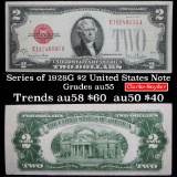 1928G $2 Red Seal United States Note Grades Choice AU