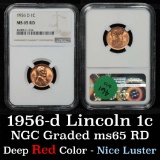 NGC 1956-d Lincoln Cent 1c Graded ms65 rd By NGC