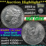 ***Auction Highlight*** 1893-o Morgan Dollar $1 Graded Select+ Unc By USCG (fc)