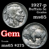 1927-p Buffalo Nickel 5c Grades GEM Unc