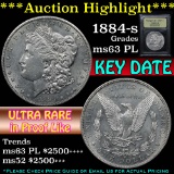 ***Auction Highlight*** 1884-s Morgan Dollar $1 Graded Select Unc PL By USCG (fc)