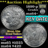 ***Auction Highlight*** 1899-p Morgan Dollar $1 Graded Choice+ Unc By USCG (fc)