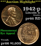 ***Auction Highlight*** 1942 Lincoln Cent 1c Grades Gem Proof Red (fc)