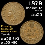 1879 Indian Cent 1c Grades Choice AU