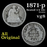 1871-p Seated Liberty Half Dime 1/2 10c Grades vg, very good