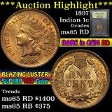***Auction Highlight*** 1897 Indian Cent 1c Graded GEM Unc RD By USCG (fc)
