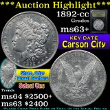 ***Auction Highlight*** 1892-cc Morgan Dollar $1 Graded Select+ Unc By USCG (fc)