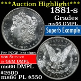 ***Auction Highlight*** 1881-s Morgan Dollar $1 Grades GEM+ UNC DMPL (fc)
