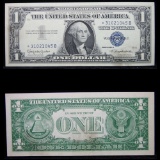 ***Star Note 1957B $1 Blue Seal Silver Certificate Grades Select CU