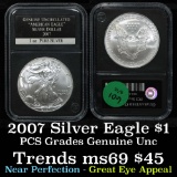 2007 Silver Eagle Dollar $1 By PCS