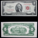 1953 $2 Red Seal United States Note Grades Choice CU