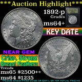 ***Auction Highlight*** 1892-p Morgan Dollar $1 Graded Choice+ Unc By USCG (fc)