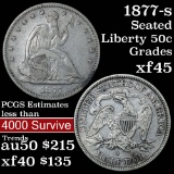 1877-s Seated Half Dollar 50c Grades xf+
