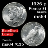 1926-p Peace Dollar $1 Grades Choice Unc