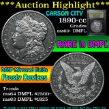 ***Auction Highlight*** 1890-cc Morgan Dollar $1 Graded Select Unc+ DMPL By USCG (fc)