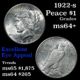 ***Auction Highlight*** 1922-s Peace Dollar $1 Grades Choice+ Unc (fc)