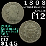 1808 Draped Bust Half Cent 1/2c Grades f, fine