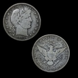 1905-o Barber Half Dollars 50c Grades vf+