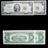 2- 1963 $2 Red Seal United States Note, consecutive serial numbers Grades Gem+ CU