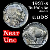 1937-s Buffalo Nickel 5c Grades Choice AU/BU Slider