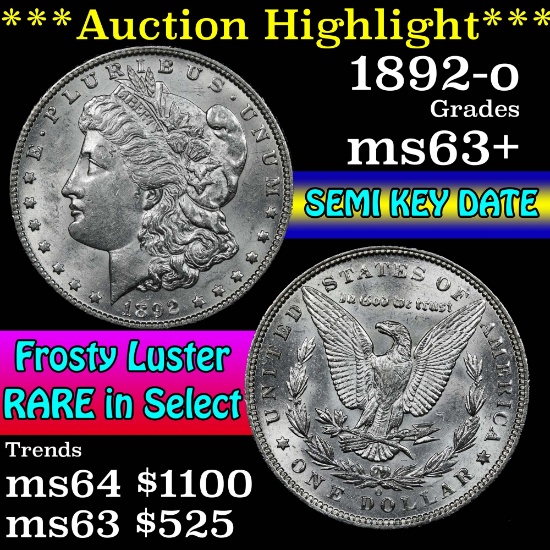 ***Auction Highlight*** 1892-o Morgan Dollar $1 Grades Select+ Unc (fc)