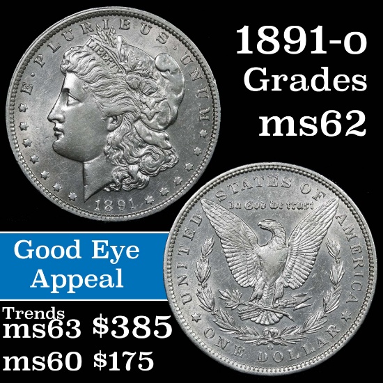1891-o Morgan Dollar $1 Grades Select Unc (fc)