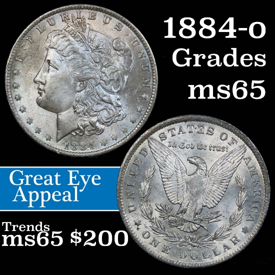 1884-o Morgan Dollar $1 Grades GEM Unc (fc)