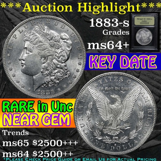 ***Auction Highlight*** 1883-s Morgan Dollar $1 Graded Choice+ Unc by USCG (fc)