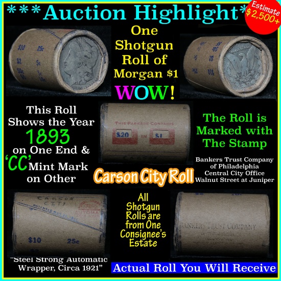 All Carson City Morgan dollar roll ends 1893 & 'cc'