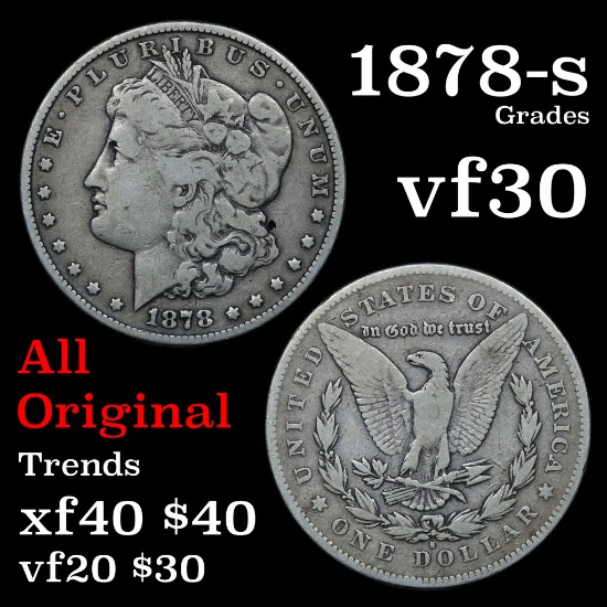 1878-s Morgan Dollar $1 Grades vf++